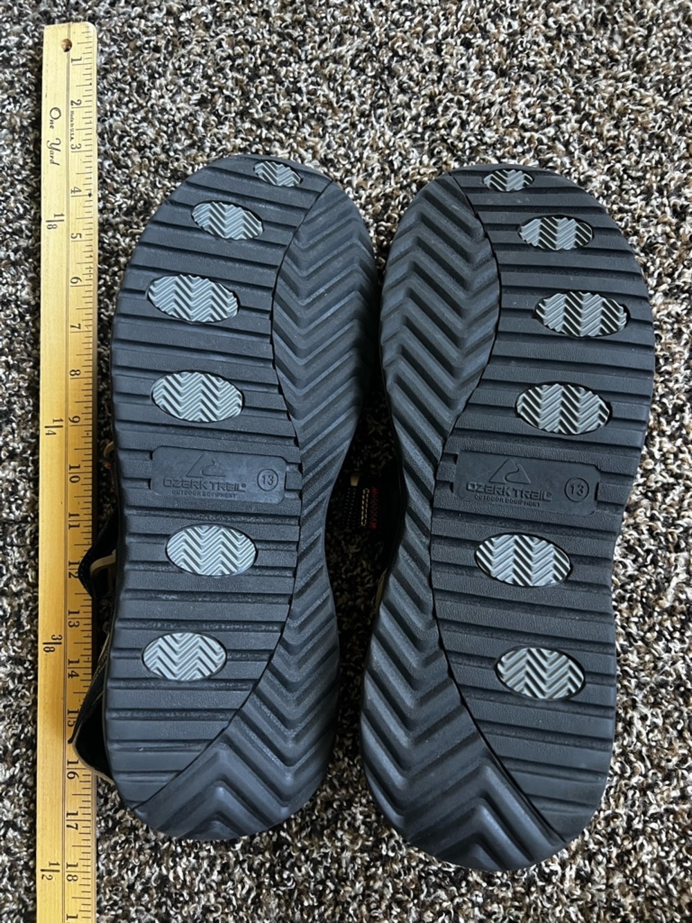 Ozark Trail Black and Tan Men's Outdoor Sport Sandals - Picture 4 of 6